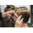 HYOUJIN 605 Black Carbon Fine Cutting Comb - 230C Heat Resistant Master Barber Comb with Fine Teeth - 14 Holes for Cutting and Hairstyling