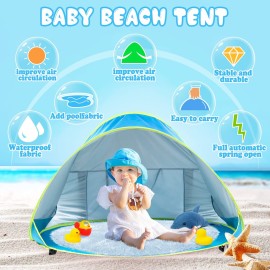 Monobeach Baby Beach Tent Pop Up Portable Shade Pool UV Protection Sun Shelter for Infant Monobeach Baby Beach Tent Pop Up Portable Shade Pool UV Protection Sun Shelter for Infant