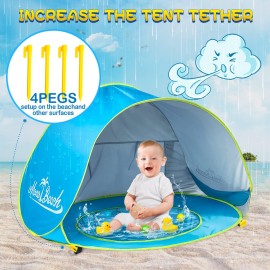 Monobeach Baby Beach Tent Pop Up Portable Shade Pool UV Protection Sun Shelter for Infant Monobeach Baby Beach Tent Pop Up Portable Shade Pool UV Protection Sun Shelter for Infant