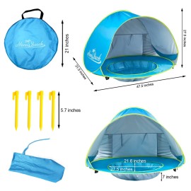 Monobeach Baby Beach Tent Pop Up Portable Shade Pool UV Protection Sun Shelter for Infant Monobeach Baby Beach Tent Pop Up Portable Shade Pool UV Protection Sun Shelter for Infant