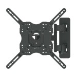 Amazon Basics Full Motion Articulating TV Monitor Wall Mount for 26 to 55 TVs and Flat Panels up to 80 Lbs, Black