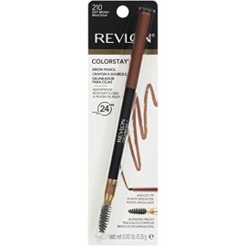 Revlon Eyebrow Pencil, Colorstay Eye Makeup with Eyebrow Spoolie, Waterproof, Longwearing Angled Precision Tip, 210 Soft Brown, 0.01 Oz Revlon Eyebrow Pencil, Colorstay Eye Makeup with Eyebrow Spoolie, Waterproof, Longwearing Angled Precision Tip, 210 Soft Brown, 0.01 Oz