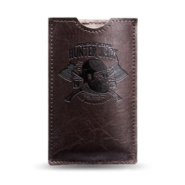 Sandalwood Beard Comb for Men - Handmade Beard & Mustache Comb - Premium Wooden Comb - Mens Comb with Fine & Wide Tooth - Pocket Combs for Men - Wood Comb in PU Leather Case by Hunter Jack