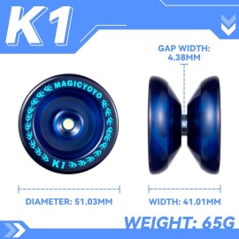 MAGICYOYO Responsive Yoyo K1 Tug Return Yo yo, Hubstacks Yo-yo for Kids Beginners Dual Purpose Yo Yo with Unresponsive Bearing, Storage Bag + 12 Yoyo Strings +Yo-Yo Glove +2 Yo yo Hubstacks (Blue) MAGICYOYO Responsive Yoyo K1 Tug Return Yo yo, Hubstacks Yo-yo for Kids Beginners Dual Purpose Yo Yo with Unresponsive Bearing, Storage Bag + 12 Yoyo Strings +Yo-Yo Glove +2 Yo yo Hubstacks (Blue)