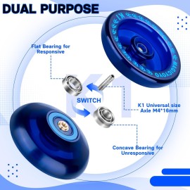 MAGICYOYO Responsive Yoyo K1 Tug Return Yo yo, Hubstacks Yo-yo for Kids Beginners Dual Purpose Yo Yo with Unresponsive Bearing, Storage Bag + 12 Yoyo Strings +Yo-Yo Glove +2 Yo yo Hubstacks (Blue) MAGICYOYO Responsive Yoyo K1 Tug Return Yo yo, Hubstacks Yo-yo for Kids Beginners Dual Purpose Yo Yo with Unresponsive Bearing, Storage Bag + 12 Yoyo Strings +Yo-Yo Glove +2 Yo yo Hubstacks (Blue)