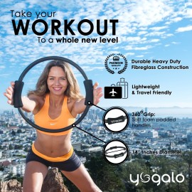 Pilates Ring and Ball Set with 3 Resistance Bands - Pilates Equipment for Home Workout - Magic Circle Pilates Ring 14 Inch to Tone, Sculpt and Strengthen - Fitness Ring for Yoga and Pilates (Blue) Pilates Ring and Ball Set with 3 Resistance Bands - Pilates Equipment for Home Workout - Magic Circle Pilates Ring 14 Inch to Tone, Sculpt and Strengthen - Fitness Ring for Yoga and Pilates (Blue)