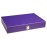 13-inch Premium Travel Backgammon Set - Purple Board, Grey Field, White and Purple Points