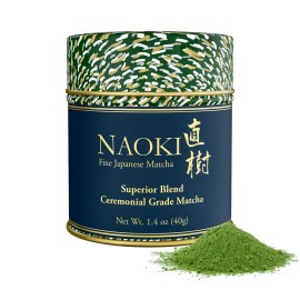 Naoki Matcha Superior Ceremonial Blend - Authentic Japanese First Harvest Ceremonial Grade Matcha Green Tea Powder from Uji, Kyoto (40g / 1.4oz) Naoki Matcha Superior Ceremonial Blend - Authentic Japanese First Harvest Ceremonial Grade Matcha Green Tea Powder from Uji, Kyoto (40g / 1.4oz)