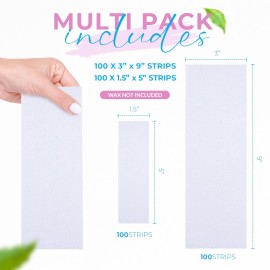 Tifara Beauty Non Woven Body and Facial Wax Strips Multi Size Pack (200) Tifara Beauty Non Woven Body and Facial Wax Strips Multi Size Pack (200)