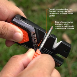 SHARPAL 101N 6-In-1 Pocket Knife Sharpener & Survival Tool - Diamond Rod, Fire Starter, Whistle - Quickly Repair, Restore and Hone Straight and Serrated Blades - Great Fathers Day Gift SHARPAL 101N 6-In-1 Pocket Knife Sharpener & Survival Tool - Diamond Rod, Fire Starter, Whistle - Quickly Repair, Restore and Hone Straight and Serrated Blades - Great Fathers Day Gift