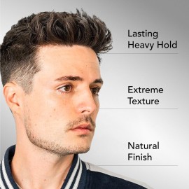 BluMaan Heavy Hold Clay - Men\'s Extra Strong Hold Hair Clay Creates Texture and Volume (2.5 oz) - Natural Matte Finish with Organic Oils - Controls Coarse,Thick, Unruly Hair