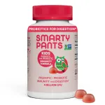SmartyPants Kids Probiotic Immunity Gummies: Prebiotics & Probiotics for Immune Support & Digestive Comfort, Strawberry Crme, Vegan Gummy Vitamins, 60 Count, 30 Day Supply, No Refrigeration Required