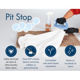 Pit Stop, Sweat Stain & Deodorant (Antiperspirant) Armpit Stain Remover, Multi-stain formulation, 16oz. Pit Stop, Sweat Stain & Deodorant (Antiperspirant) Armpit Stain Remover, Multi-stain formulation, 16oz.