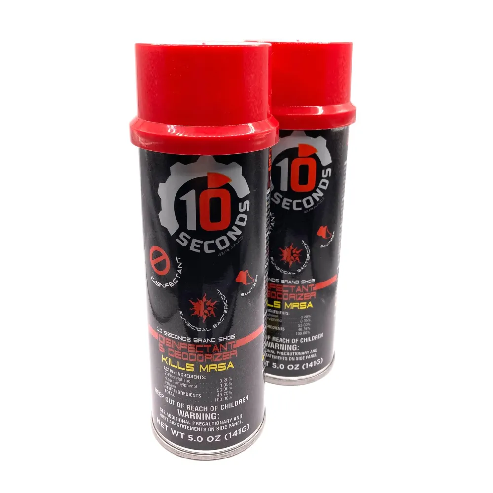 10 Seconds - Household Disinfectant Spray & Deodorizer - Great for Shoes and Gym Equipment! Superior Germ-Killing and Odor Elimination, Fights Staph, Athlete\'s Foot, Strep, MRSA. (Pack of 2) 10 Seconds - Household Disinfectant Spray & Deodorizer - Great for Shoes and Gym Equipment! Superior Germ-Killing and Odor Elimination, Fights Staph, Athlete\'s Foot, Strep, MRSA. (Pack of 2)