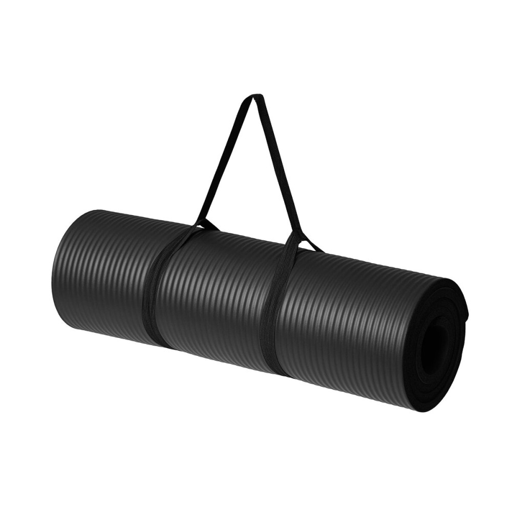 Amazon Basics 1/2 Inch Extra Thick Exercise Yoga Mat with Carrying Strap, Black Amazon Basics 1/2 Inch Extra Thick Exercise Yoga Mat with Carrying Strap, Black