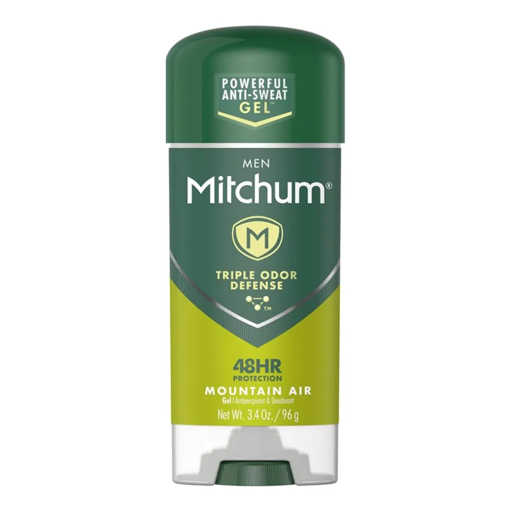 Mitchum Men\'s Deodorant by Mitchum, Antiperspirant, Triple Odor Defense Gel Stick, 48 Hr Protection, Dermatologist Tested, Alcohol Free, Mountain Air, 3.4 Oz (Pack of 1) Mitchum Men\'s Deodorant by Mitchum, Antiperspirant, Triple Odor Defense Gel Stick, 48 Hr Protection, Dermatologist Tested, Alcohol Free, Mountain Air, 3.4 Oz (Pack of 1)