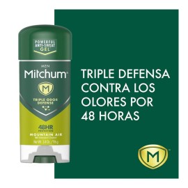 Mitchum Men\'s Deodorant by Mitchum, Antiperspirant, Triple Odor Defense Gel Stick, 48 Hr Protection, Dermatologist Tested, Alcohol Free, Mountain Air, 3.4 Oz (Pack of 1) Mitchum Men\'s Deodorant by Mitchum, Antiperspirant, Triple Odor Defense Gel Stick, 48 Hr Protection, Dermatologist Tested, Alcohol Free, Mountain Air, 3.4 Oz (Pack of 1)