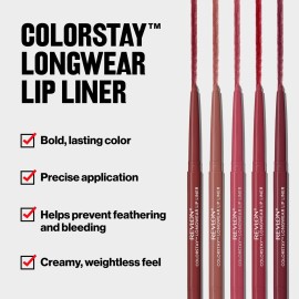 Revlon Colorstay Lip Liner Makeup with Built-in-Sharpener, Longwear Rich Colors, Smooth Application, 650 Pink, 0.01 oz Revlon Colorstay Lip Liner Makeup with Built-in-Sharpener, Longwear Rich Colors, Smooth Application, 650 Pink, 0.01 oz