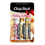 ChapStick Holiday Collection, Lip Balm Tube, 0.15 Ounce Each (Candy Cane, Pumpkin Pie & Sugar Cookie Flavors, 1 Blister Pack of 3 Sticks, Great Gifts for Women
