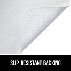 GORILLA GRIP Washable Underpads, Waterproof Reusable Heavy Absorbency Incontinence Bed Pads, Leak Proof Toddler Mattress Pad, 52x34 Slip Resistant Protector for Bedwetting, Adults and Kids, White GORILLA GRIP Washable Underpads, Waterproof Reusable Heavy Absorbency Incontinence Bed Pads, Leak Proof Toddler Mattress Pad, 52x34 Slip Resistant Protector for Bedwetting, Adults and Kids, White