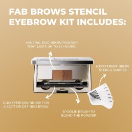 Fab Brows Duo Eyebrow Kit - Light / Medium Brown Makeup Kits Eye Brow Stencil Contour Palette Cosmetics Powder for Women Fab Brows Duo Eyebrow Kit - Light / Medium Brown Makeup Kits Eye Brow Stencil Contour Palette Cosmetics Powder for Women