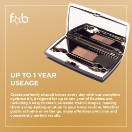Fab Brows Duo Eyebrow Kit - Light / Medium Brown Makeup Kits Eye Brow Stencil Contour Palette Cosmetics Powder for Women Fab Brows Duo Eyebrow Kit - Light / Medium Brown Makeup Kits Eye Brow Stencil Contour Palette Cosmetics Powder for Women
