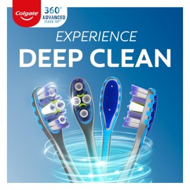 Colgate 360 Advanced Floss Tip Toothbrush, Soft Toothbrush for Adults, 4 Pack Colgate 360 Advanced Floss Tip Toothbrush, Soft Toothbrush for Adults, 4 Pack