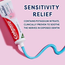 Colgate Whitening Toothpaste for Sensitive Teeth, Enamel Repair and Cavity Protection, Fresh Mint Gel, 6 Oz (Pack of 3)