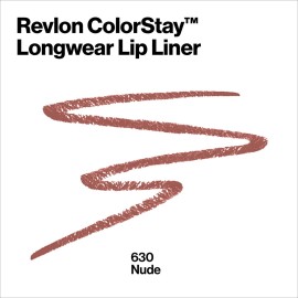 Revlon Lip Liner, Colorstay Lip Makeup with Built-in-Sharpener, Longwear Rich Lip Colors, Smooth Application, 630 Nude, 0.01 oz Revlon Lip Liner, Colorstay Lip Makeup with Built-in-Sharpener, Longwear Rich Lip Colors, Smooth Application, 630 Nude, 0.01 oz