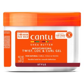 Cantu Moisturizing Twist & Lock Gel with Shea Butter for Natural Hair, 13 oz