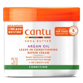 Cantu Leave-In Conditioning Repair Cream with Argan Oil, 16 oz