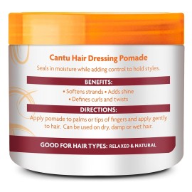 Cantu Hair Dressing Pomade with Shea Butter, 4 Ounce