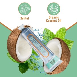 Dr. Ginger\'s Coconut Oil Toothpaste, All-Natural Oil Pulling & Xylitol for Fresh Breath, Gum Health, Plaque Prevention, and Sensitive Teeth, Fluoride-Free, Coconut Mint Flavor, 4oz, 1ct Dr. Ginger\'s Coconut Oil Toothpaste, All-Natural Oil Pulling & Xylitol for Fresh Breath, Gum Health, Plaque Prevention, and Sensitive Teeth, Fluoride-Free, Coconut Mint Flavor, 4oz, 1ct