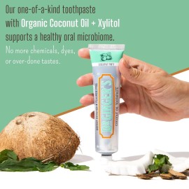 Dr. Ginger\'s Coconut Oil Toothpaste, All-Natural Oil Pulling & Xylitol for Fresh Breath, Gum Health, Plaque Prevention, and Sensitive Teeth, Fluoride-Free, Coconut Mint Flavor, 4oz, 1ct Dr. Ginger\'s Coconut Oil Toothpaste, All-Natural Oil Pulling & Xylitol for Fresh Breath, Gum Health, Plaque Prevention, and Sensitive Teeth, Fluoride-Free, Coconut Mint Flavor, 4oz, 1ct
