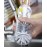 Full Circle Clean Reach Bottle Brush with Replaceable Bristle Brush Head, Bamboo Handle, White