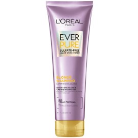 L\'Oreal Paris Blonde Sulfate Free Shampoo for Color-Treated Hair, Neutralizes Brass + Balances, EverPure, 8.5 Fl Oz (Packaging May Vary)
