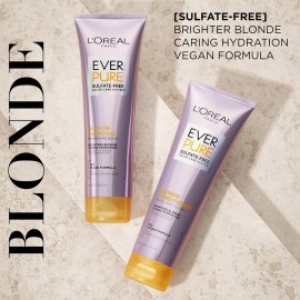 L\'Oreal Paris Blonde Sulfate Free Shampoo for Color-Treated Hair, Neutralizes Brass + Balances, EverPure, 8.5 Fl Oz (Packaging May Vary) L\'Oreal Paris Blonde Sulfate Free Shampoo for Color-Treated Hair, Neutralizes Brass + Balances, EverPure, 8.5 Fl Oz (Packaging May Vary)