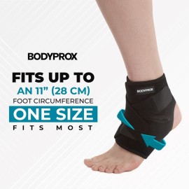 Bodyprox Ankle Support Brace, Breathable Neoprene Sleeve, Adjustable Wrap! (1 Pack) Bodyprox Ankle Support Brace, Breathable Neoprene Sleeve, Adjustable Wrap! (1 Pack)