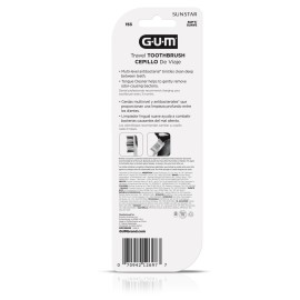 GUM Folding Travel Toothbrush, Compact Head + Tongue Cleaner, Soft Bristled Travel Toothbrushes for Adults, 2ct (Colors may vary) GUM Folding Travel Toothbrush, Compact Head + Tongue Cleaner, Soft Bristled Travel Toothbrushes for Adults, 2ct (Colors may vary)