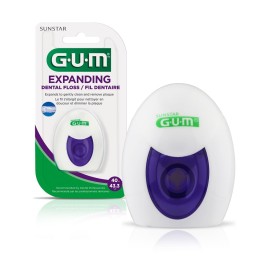 Expanding Dental Floss - Waxed Woven Floss - Effective Plaque Removal for Tight Teeth - Unflavored
