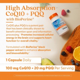 Doctor\'s Best High Absorption CoQ10 Plus PQQ, Cognitive Support, USP Verified, Naturally Fermented CoQ10, Non-GMO, Gluten Free, Soy Free, Vegan 60 Veggie Caps