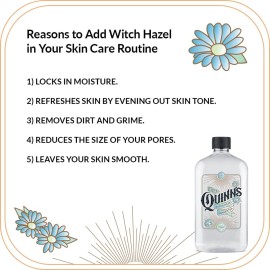 Quinns Alcohol Free Witch Hazel with Aloe Vera 16 Ounce (Unscented) Quinns Alcohol Free Witch Hazel with Aloe Vera 16 Ounce (Unscented)