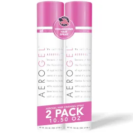 TRI Design Aerogel Hairspray - Strong Hold Hair Finishing Spray for Volumizing & Control, Flexible Styling for All Hair Types, Non-Sticky and Scented - For Women and Men - Pack of 2 (10.5 Oz) TRI Design Aerogel Hairspray - Strong Hold Hair Finishing Spray for Volumizing & Control, Flexible Styling for All Hair Types, Non-Sticky and Scented - For Women and Men - Pack of 2 (10.5 Oz)