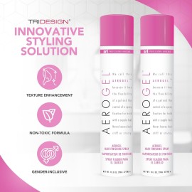 TRI Design Aerogel Hairspray - Strong Hold Hair Finishing Spray for Volumizing & Control, Flexible Styling for All Hair Types, Non-Sticky and Scented - For Women and Men - Pack of 2 (10.5 Oz) TRI Design Aerogel Hairspray - Strong Hold Hair Finishing Spray for Volumizing & Control, Flexible Styling for All Hair Types, Non-Sticky and Scented - For Women and Men - Pack of 2 (10.5 Oz)