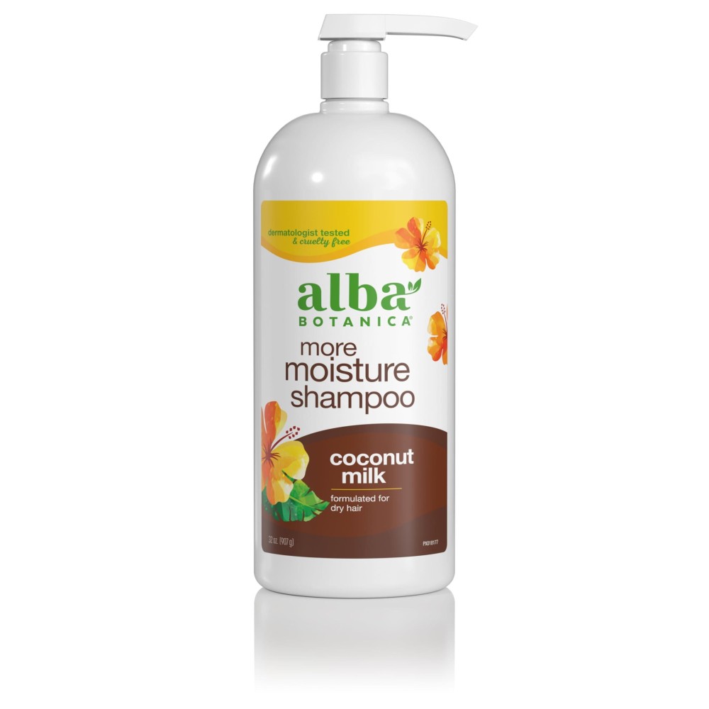 Alba Botanica More Moisture Shampoo, Coconut Milk, 32 Oz (Packaging May Vary) Alba Botanica More Moisture Shampoo, Coconut Milk, 32 Oz (Packaging May Vary)