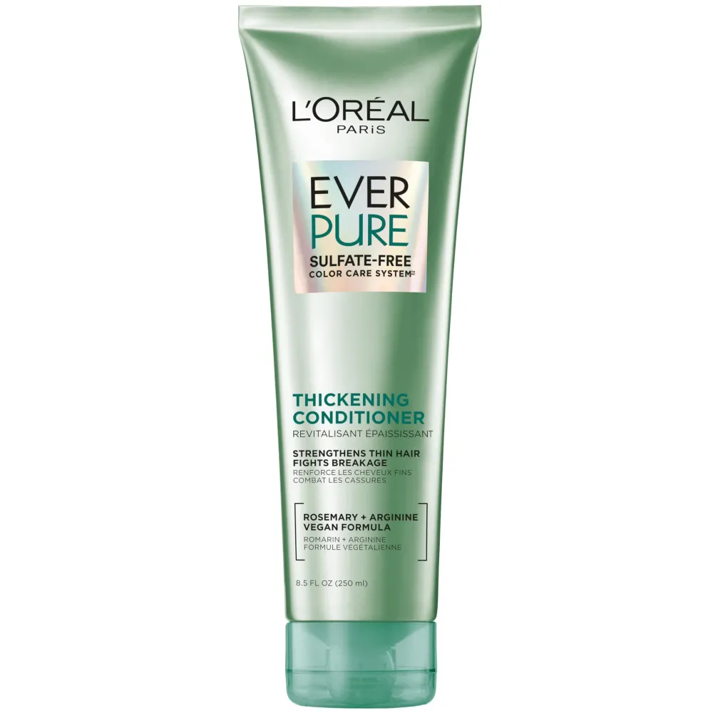 L\'Oreal Paris Thickening Sulfate Free Conditioner, Thickens + Strengthens Thin, Fragile Hair, Hair Care with Rosemary Leaf, EverPure, 8.5 Fl Oz (Packaging May Vary) L\'Oreal Paris Thickening Sulfate Free Conditioner, Thickens + Strengthens Thin, Fragile Hair, Hair Care with Rosemary Leaf, EverPure, 8.5 Fl Oz (Packaging May Vary)