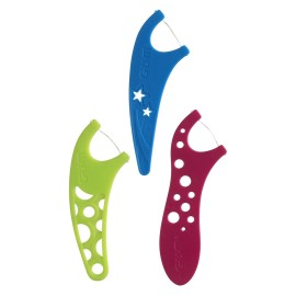 GUM Crayola Kids Flossers with Fluoride - Designed for Little Hands - Fun Grape Flavor - Easy to Use Kids Floss Picks for Children Ages 3+, 75 ct GUM Crayola Kids Flossers with Fluoride - Designed for Little Hands - Fun Grape Flavor - Easy to Use Kids Floss Picks for Children Ages 3+, 75 ct