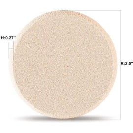 KOOBA 2pcs Round Makeup Sponges with 1 Travel Case, Beauty Face Primer Compact Powder Puff, Blender Sponge Replacement for Cosmetic Flawless Foundation, Sensitive and All Skin Types