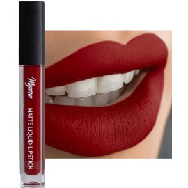 Mynena Red Long Lasting Lipstick for Women Waterproof & Transfer-Proof | Hydrating with Shea Butter | Bold Pigment Intense Matte Color Lip Stain | Talc-Free & Vegan Product that Performs | Elle
