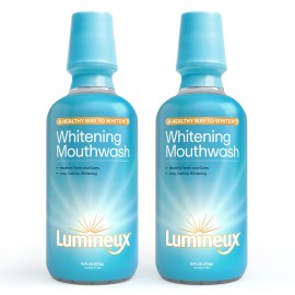 Lumineux Teeth Whitening Mouthwash, 16 Oz. 2 Pack - Peroxide Free - Whitening Without The Sensitivity - NO Alcohol, Fluoride & SLS Free